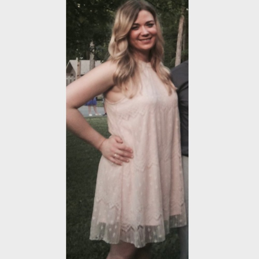 ASTR The Label Lace Dress - Blush